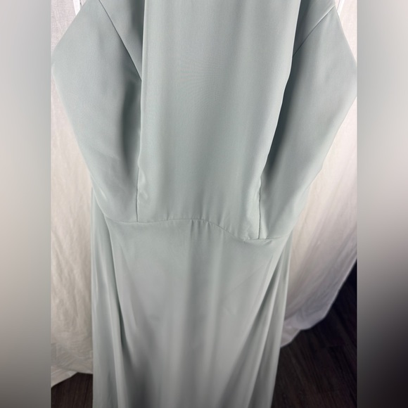 After Six Backless Halter Green Evening Gown Size 14R NWT - Picture 6 of 14